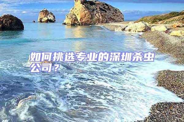 如何挑選專業(yè)的深圳殺蟲(chóng)公司？