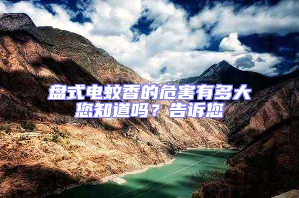 盤式電蚊香的危害有多大您知道嗎？告訴您