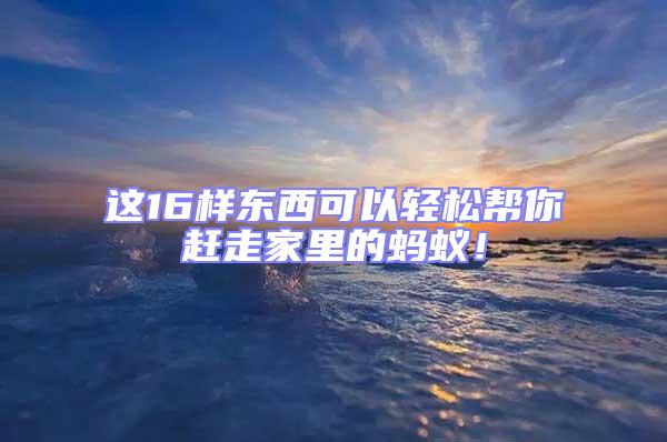 這16樣?xùn)|西可以輕松幫你趕走家里的螞蟻！
