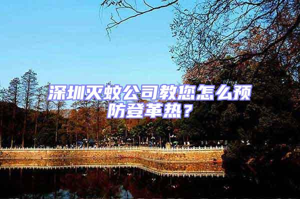 深圳滅蚊公司教您怎么預(yù)防登革熱?