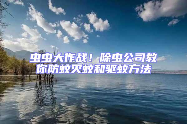 蟲蟲大作戰(zhàn)！除蟲公司教你防蚊滅蚊和驅(qū)蚊方法