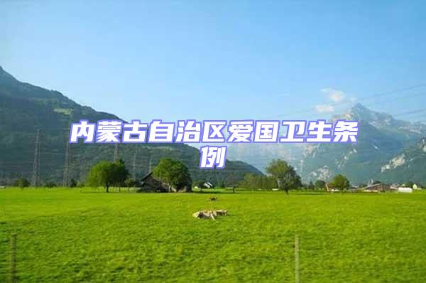 內蒙古自治區(qū)愛國衛(wèi)生條例