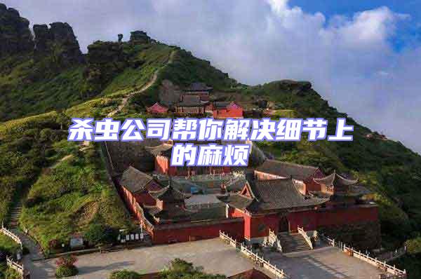 殺蟲(chóng)公司幫你解決細(xì)節(jié)上的麻煩