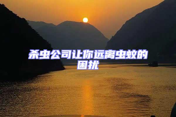 殺蟲公司讓你遠(yuǎn)離蟲蚊的困擾