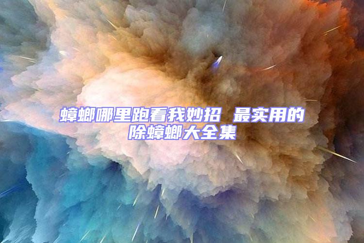 蟑螂哪里跑看我妙招 最實(shí)用的除蟑螂大全集