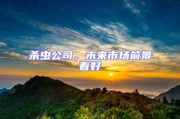 殺蟲(chóng)公司，未來(lái)市場(chǎng)前景看好