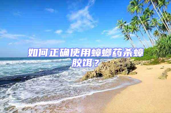 如何正確使用蟑螂藥殺蟑膠餌？