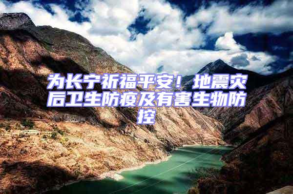 為長寧祈福平安!地震災(zāi)后衛(wèi)生防疫及有害生物防控