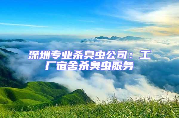 深圳專業(yè)殺臭蟲公司:工廠宿舍殺臭蟲服務(wù)