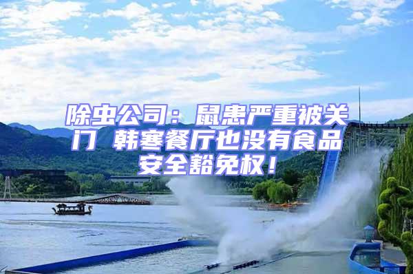 除蟲公司：鼠患嚴重被關門 韓寒餐廳也沒有食品安全豁免權！