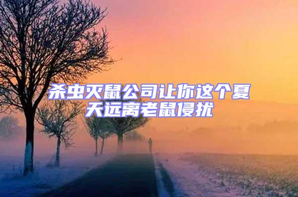 殺蟲滅鼠公司讓你這個(gè)夏天遠(yuǎn)離老鼠侵?jǐn)_