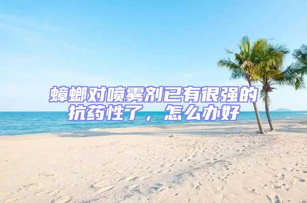 蟑螂對噴霧劑已有很強的抗藥性了,怎么辦好