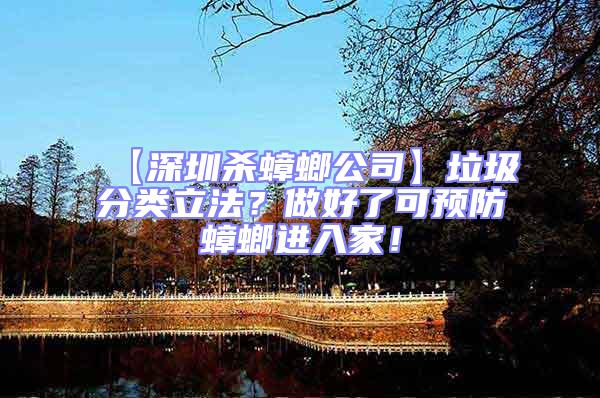 【深圳殺蟑螂公司】垃圾分類立法?做好了可預(yù)防蟑螂進(jìn)入家!