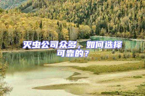 滅蟲公司眾多，如何選擇可靠的？