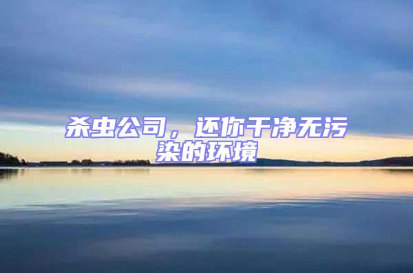 殺蟲公司,還你干凈無污染的環境
