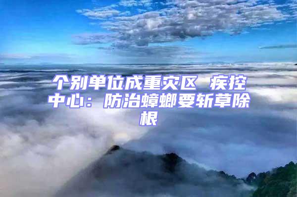 個別單位成重災區(qū) 疾控中心:防治蟑螂要斬草除根