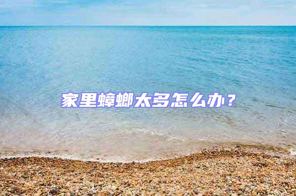家里蟑螂太多怎么辦?