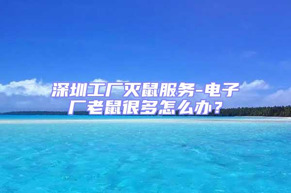 深圳工廠滅鼠服務-電子廠老鼠很多怎么辦?