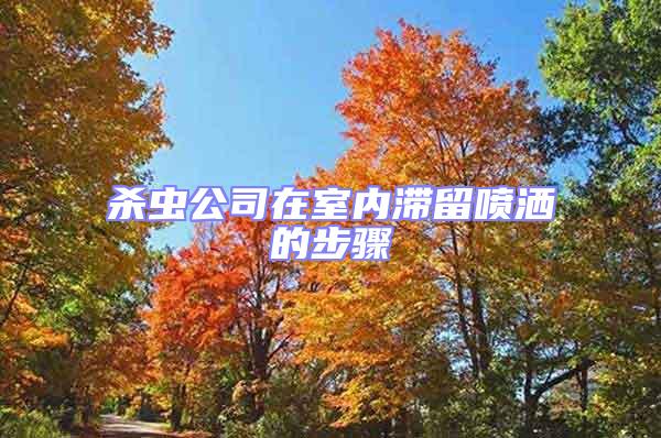 殺蟲公司在室內(nèi)滯留噴灑的步驟
