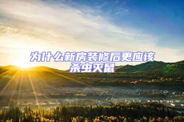 為什么新房裝修后更應(yīng)該殺蟲滅鼠