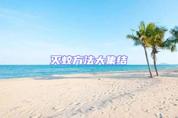 滅蚊方法大集結(jié)