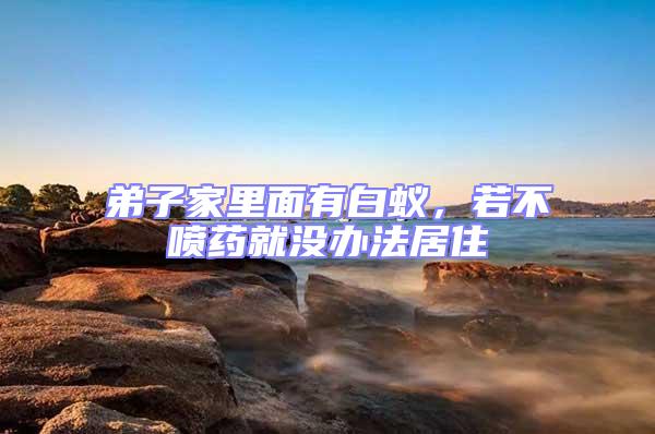 弟子家里面有白蟻,若不噴藥就沒辦法居住