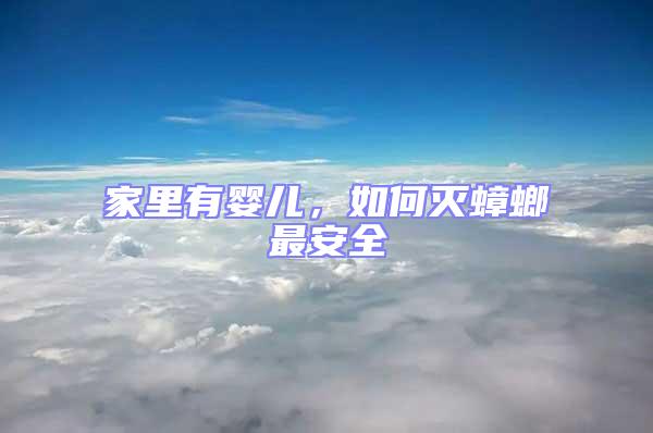 家里有嬰兒,如何滅蟑螂最安全