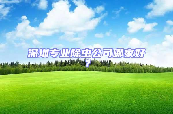 深圳專業除蟲公司哪家好？