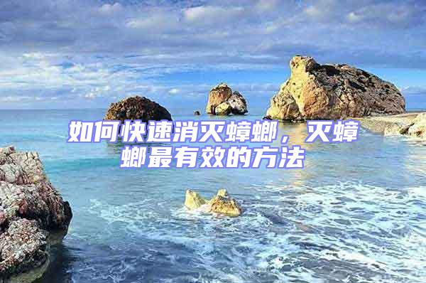 如何快速消滅蟑螂,滅蟑螂最有效的方法
