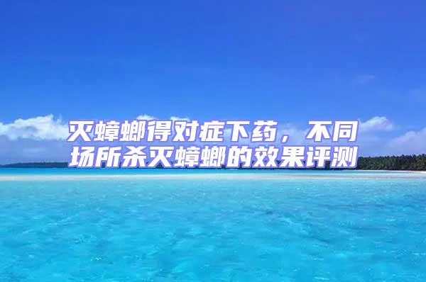 滅蟑螂得對(duì)癥下藥,不同場(chǎng)所殺滅蟑螂的效果評(píng)測(cè)