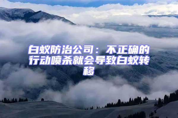 白蟻防治公司:不正確的行動噴殺就會導致白蟻轉移