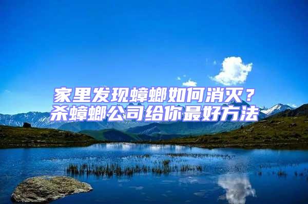 家里發現蟑螂如何消滅？殺蟑螂公司給你最好方法