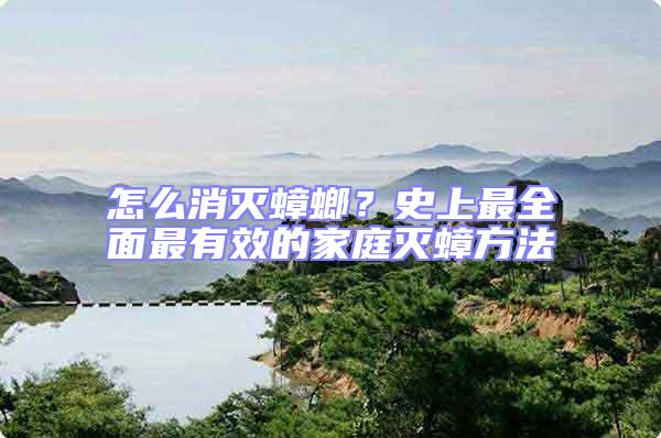 怎么消滅蟑螂?史上最全面最有效的家庭滅蟑方法