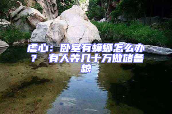 虐心:臥室有蟑螂怎么辦? 有人養(yǎng)幾十萬做儲備糧