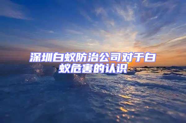 深圳白蟻防治公司對(duì)于白蟻危害的認(rèn)識(shí)