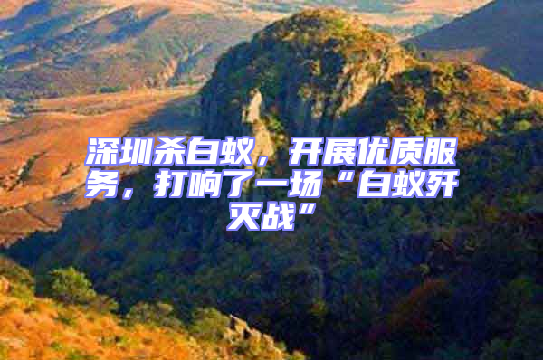 深圳殺白蟻，開展優(yōu)質(zhì)服務(wù)，打響了一場(chǎng)“白蟻殲滅戰(zhàn)”