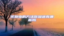 滅臭蟲(chóng)的方法你知道有哪些嗎