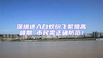 深圳進入白蟻紛飛繁殖高峰期 市民需正確防范!
