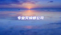 專業(yè)滅蟑螂公司