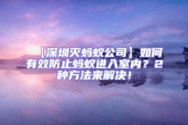 【深圳滅螞蟻公司】如何有效防止螞蟻進入室內？2種方法來解決！
