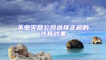 殺蟲滅鼠公司選擇正規的才有效果