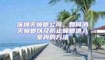 深圳滅蟑螂公司，如何消滅蟑螂以及防止蟑螂進(jìn)入室內(nèi)的方法