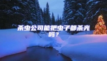 殺蟲公司能把蟲子都殺光嗎?