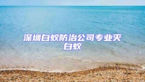 深圳白蟻防治公司專業滅白蟻