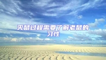 滅鼠過程需要了解老鼠的習性