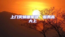 上門滅蟑哪家強(qiáng),服務(wù)高大上