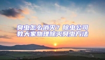 臭蟲(chóng)怎么消滅?除蟲(chóng)公司教大家物理除滅臭蟲(chóng)方法