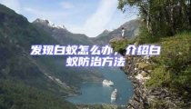 發(fā)現(xiàn)白蟻怎么辦,介紹白蟻防治方法