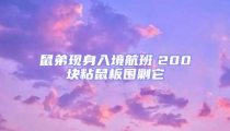 鼠弟現身入境航班 200塊粘鼠板圍剿它