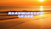 高爾夫球場白蟻發生規律與防治策略